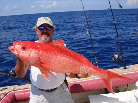 queen snapper caught deep dropping in Florida Keys